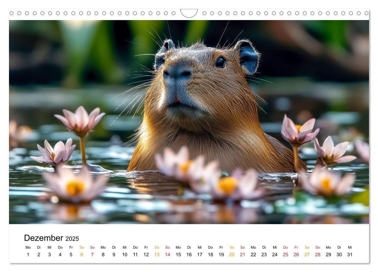 Bild: 9783457244593 | Capybara - liebenswertes großes Wasserschwein (Wandkalender 2025...