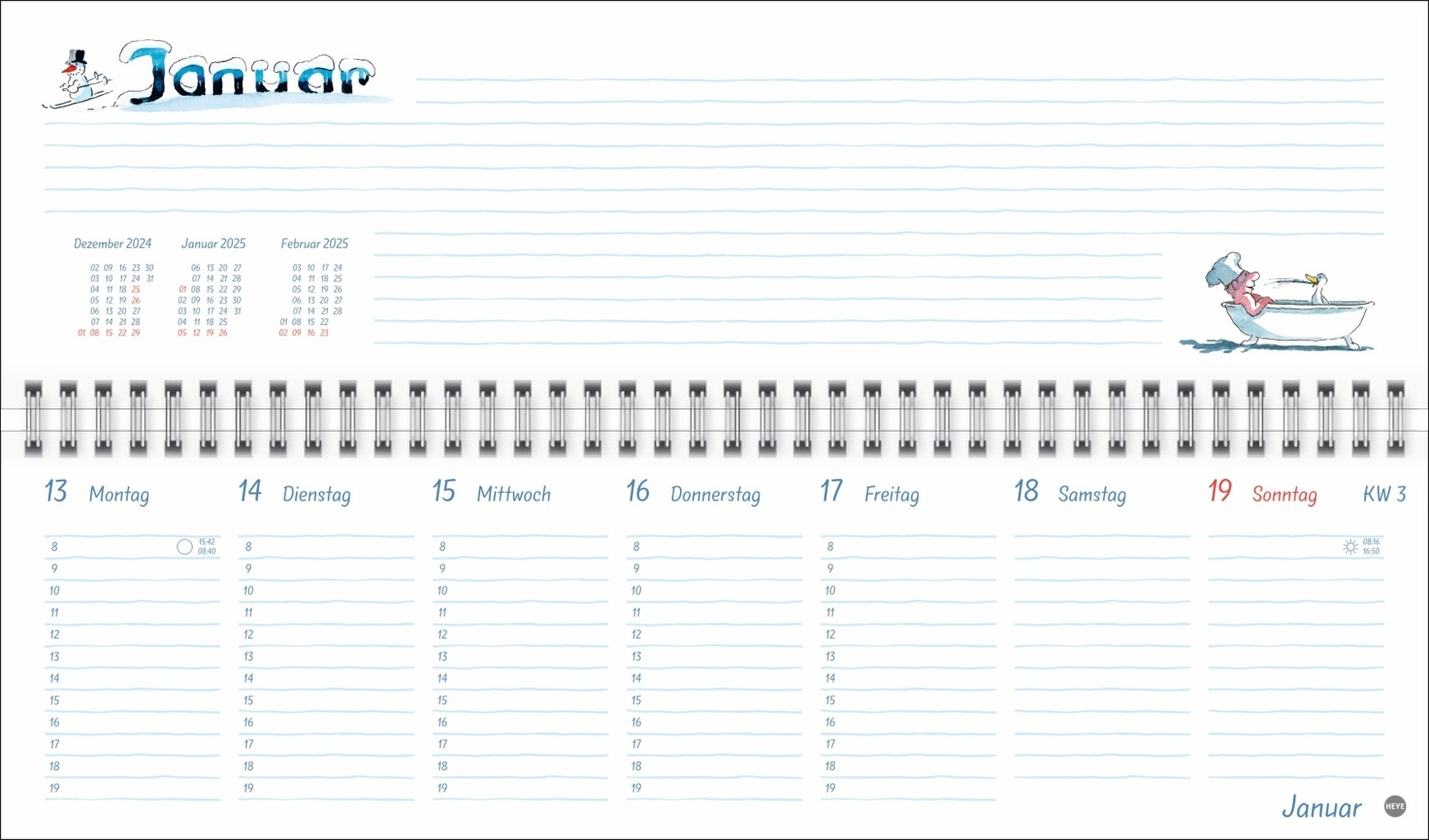 Bild: 9783756406548 | Helme Heine: Wochenquerplaner 2025 | Helme Heine | Kalender | 112 S.