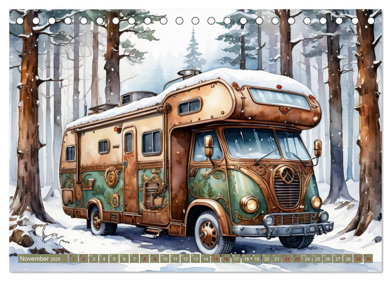 Bild: 9783457150658 | Steampunk Wohnmobile (Tischkalender 2025 DIN A5 quer), CALVENDO...