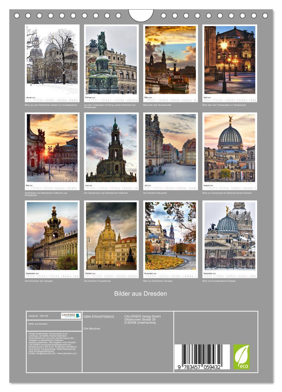 Bild: 9783457059432 | Bilder aus Dresden (Wandkalender 2025 DIN A4 hoch), CALVENDO...