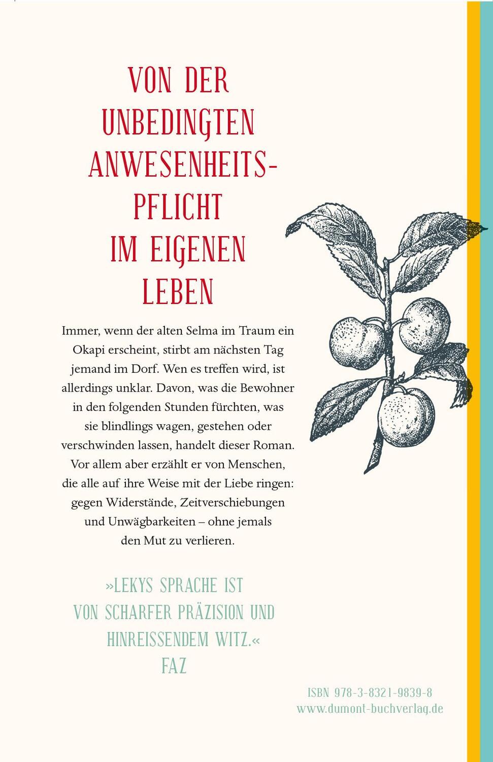 Rückseite: 9783832198398 | Was man von hier aus sehen kann | Mariana Leky | Buch | Deutsch | 2017