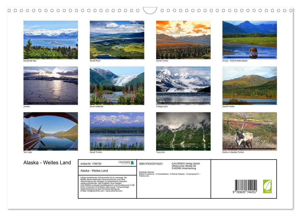 Bild: 9783435744251 | Alaska - Weites Land (Wandkalender 2025 DIN A3 quer), CALVENDO...