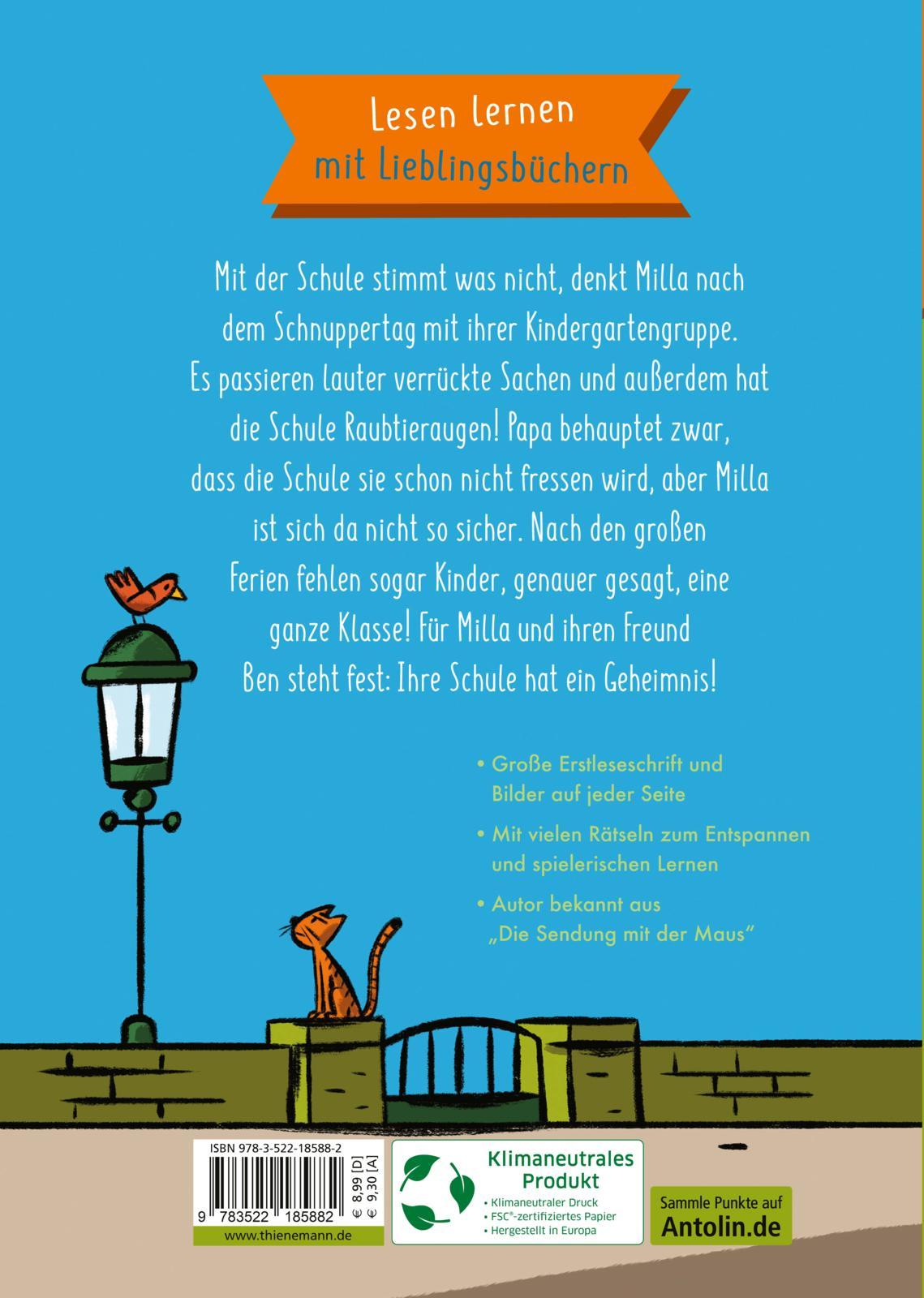 Rückseite: 9783522185882 | Kleine Lesehelden: Milla und die sehr gefräßige Schule | Ralph Caspers