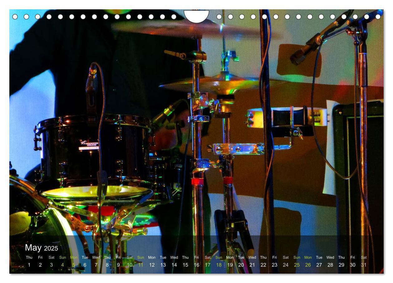 Bild: 9781325953974 | DRUMS ONSTAGE (Wall Calendar 2025 DIN A4 landscape), CALVENDO 12...