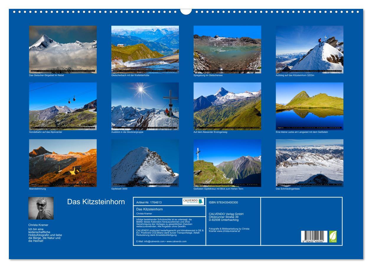 Bild: 9783435400300 | Das Kitzsteinhorn (Wandkalender 2025 DIN A2 quer), CALVENDO...