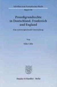 Cover: 9783428130603 | Prozeßgrundrechte in Deutschland, Frankreich und England | Silke Löhr