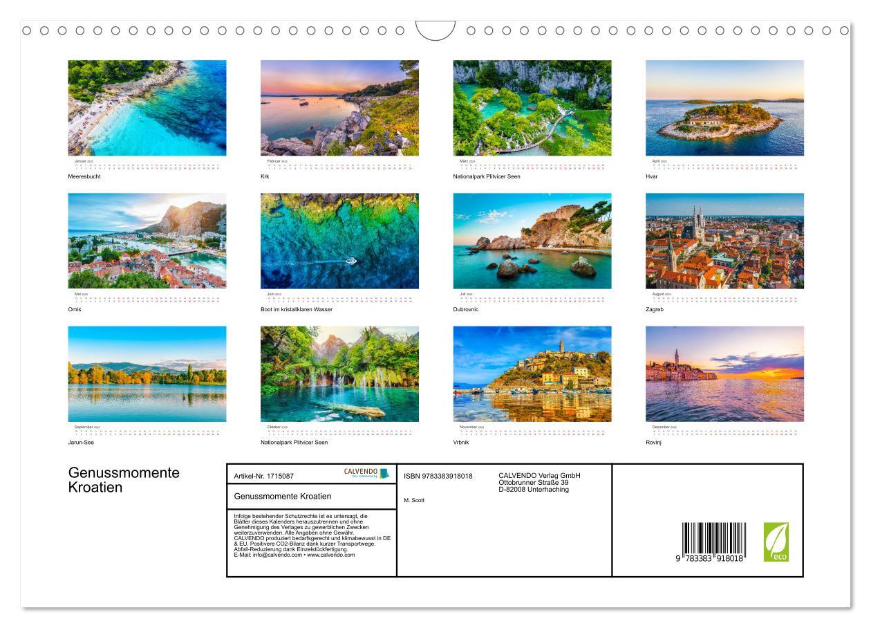 Bild: 9783383918018 | Genussmomente Kroatien (Wandkalender 2025 DIN A3 quer), CALVENDO...