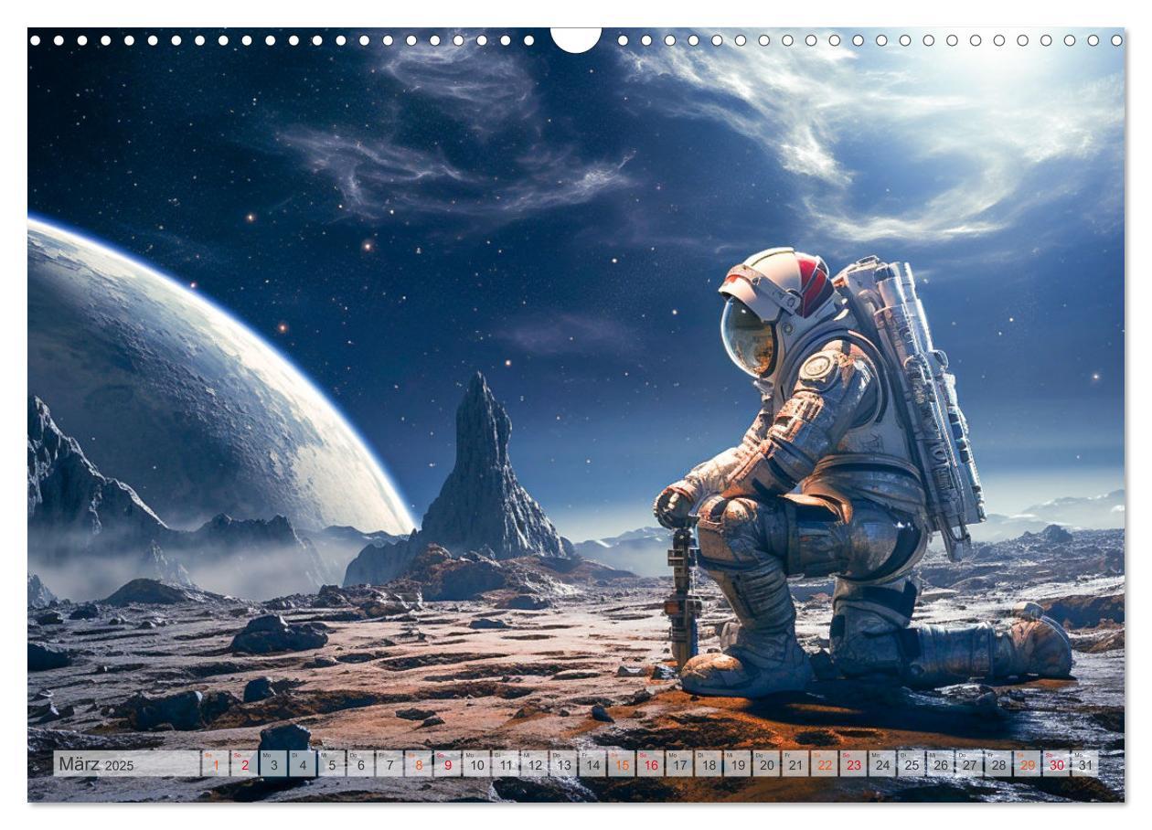 Bild: 9783383773983 | Astronaut - Unterwegs in der Galaxie (Wandkalender 2025 DIN A3...