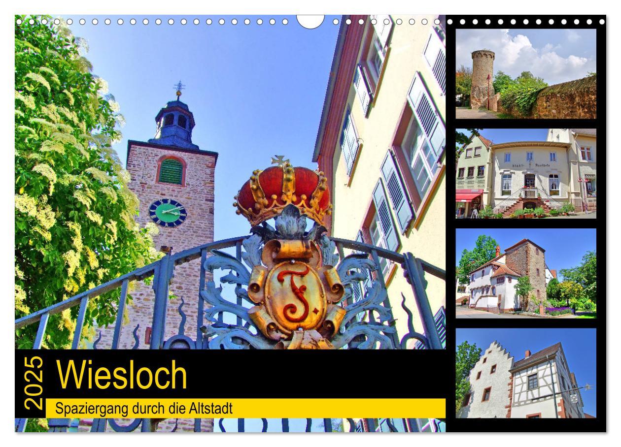 Cover: 9783435349234 | Wiesloch - Spaziergang durch die Altstadt (Wandkalender 2025 DIN A3...