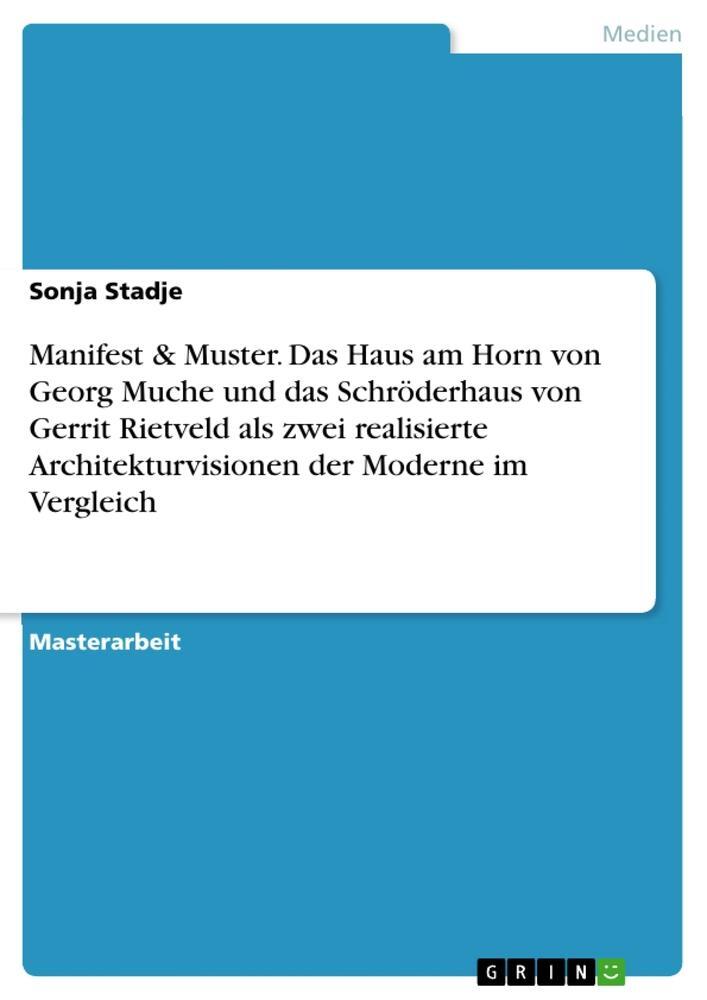 Cover: 9783656948445 | Manifest &amp; Muster. Das Haus am Horn von Georg Muche und das...