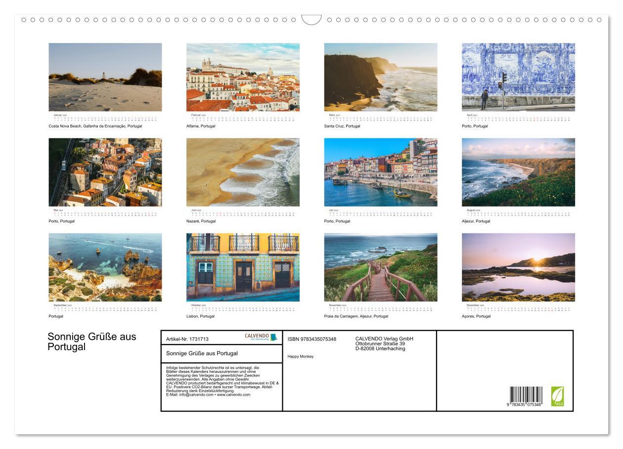 Bild: 9783435075348 | Sonnige Grüße aus Portugal (Wandkalender 2025 DIN A2 quer),...