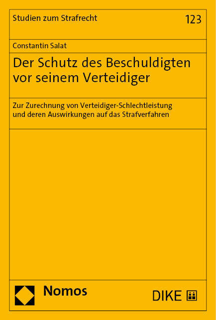 Cover: 9783756011186 | Der Schutz des Beschuldigten vor seinem Verteidiger | Constantin Salat