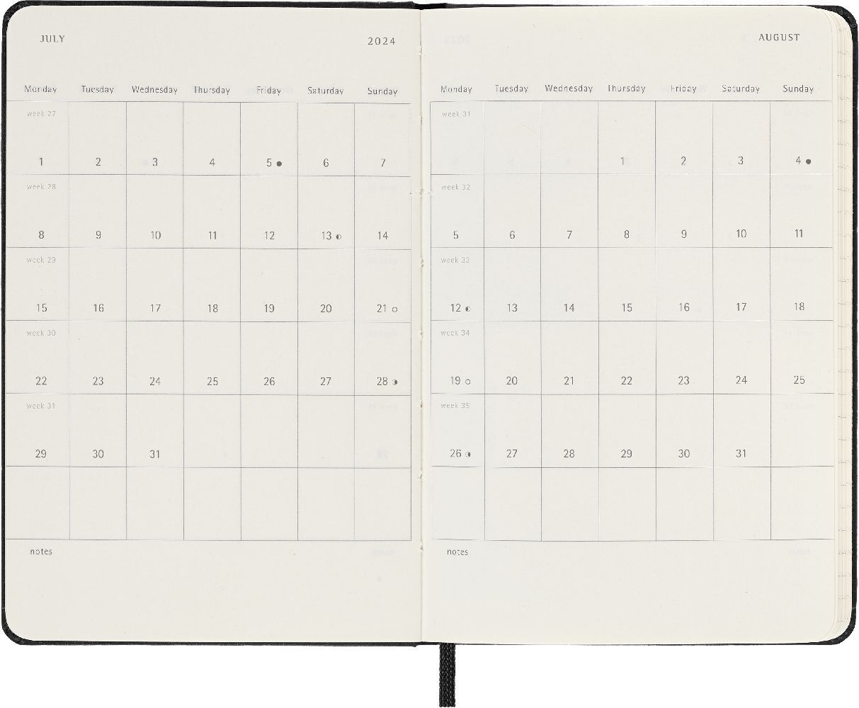 Bild: 8056598856972 | Moleskine 18 Monate Wochen Notizkalender 2023/2024, Pocket/A6, Schwarz