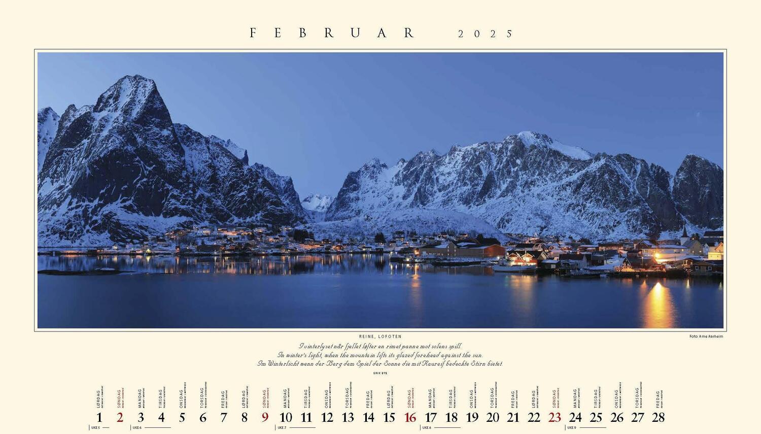 Bild: 9783930232970 | Panorama Norwegen 2025 Tischkalender | Kalenderforlaget | Kalender