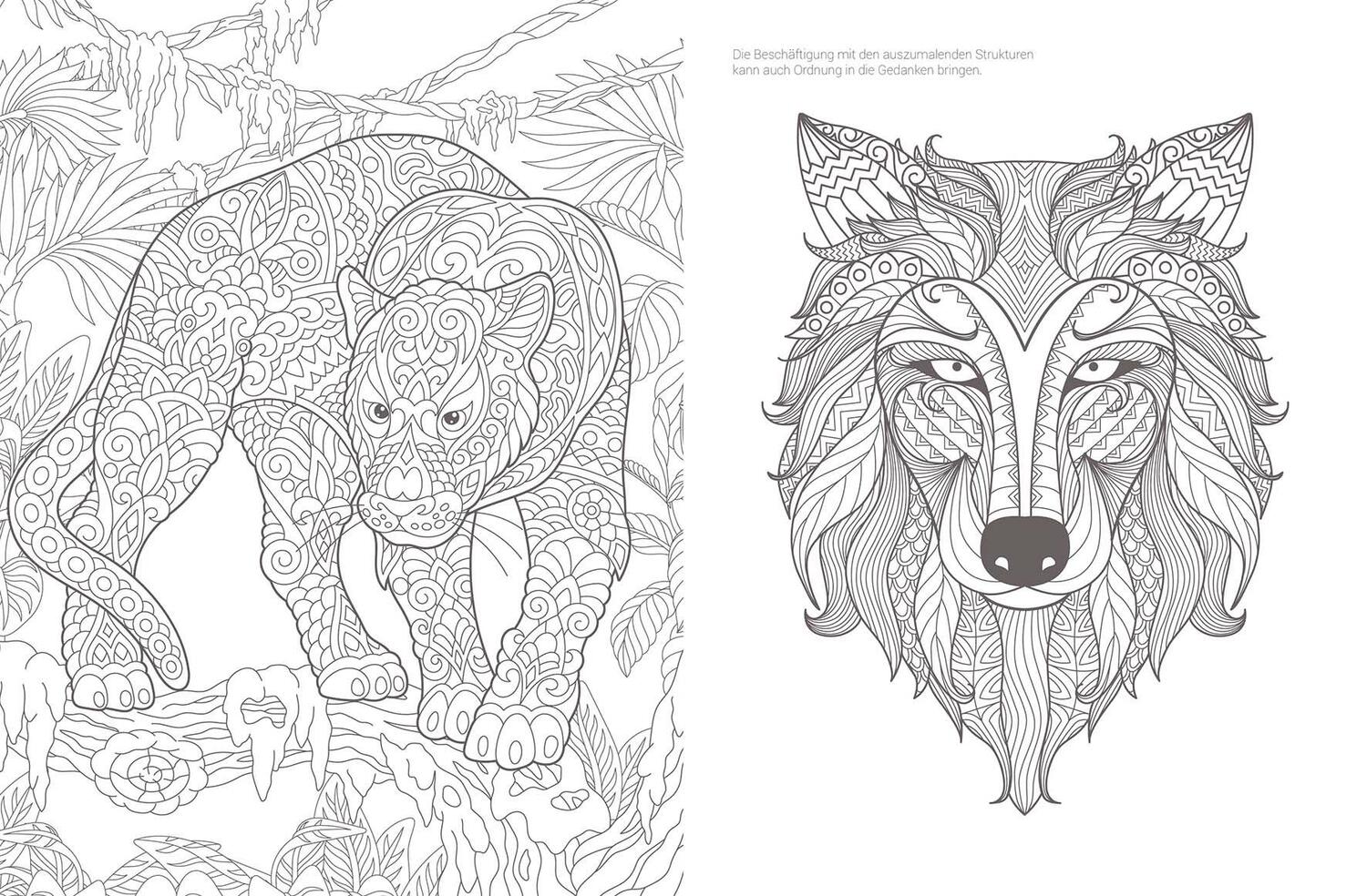 Bild: 9783960937593 | Inspiration Magische Tiere | 50 Spirit Animals ausmalen | Taschenbuch