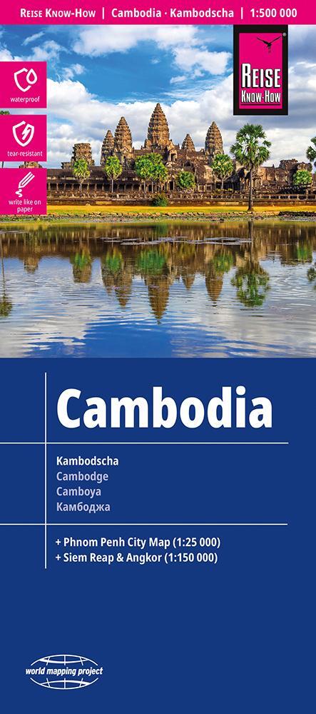 Cover: 9783831774579 | Reise Know-How Landkarte Kambodscha / Cambodia (1:500.000) | 2 S.