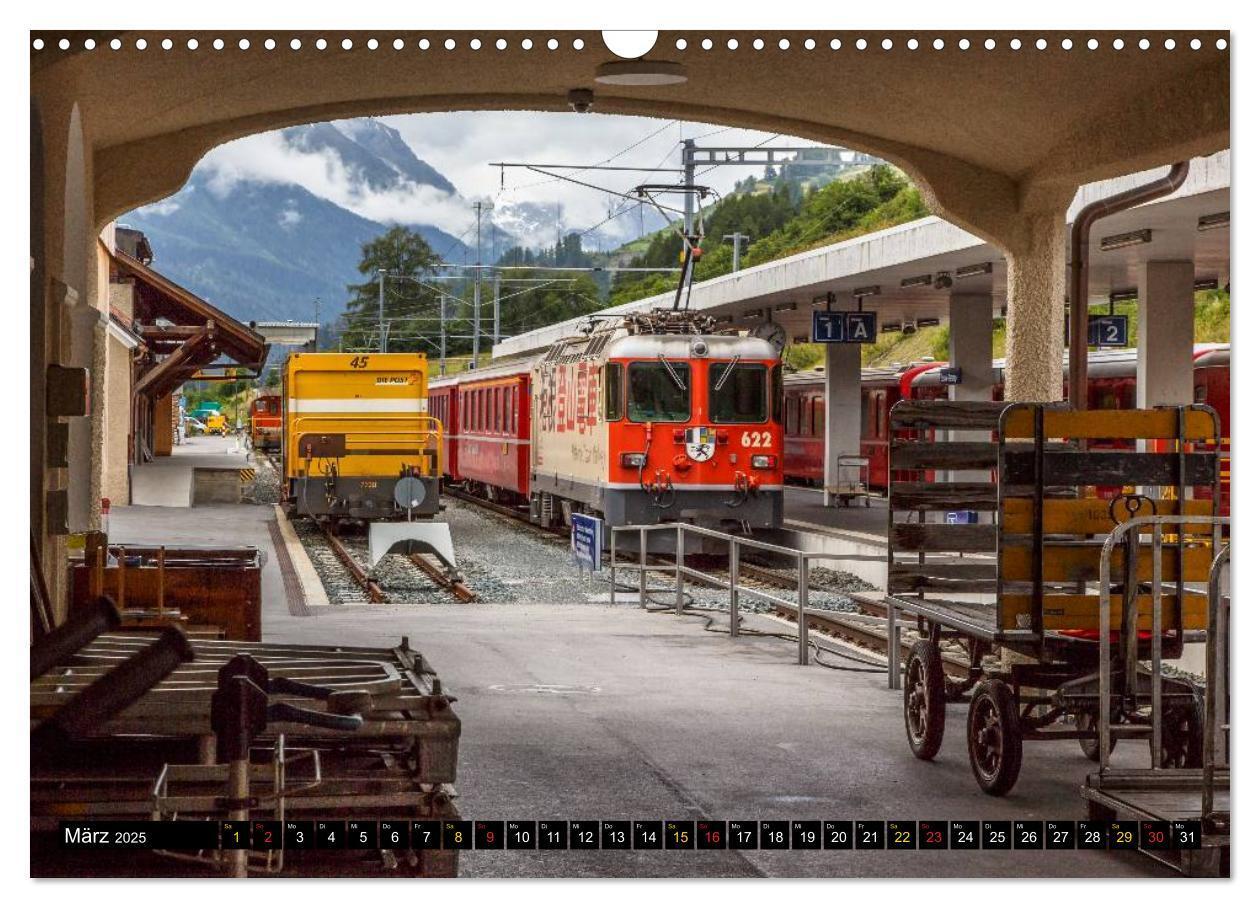 Bild: 9783435570645 | Rhätische Bahn 2025 (Wandkalender 2025 DIN A3 quer), CALVENDO...