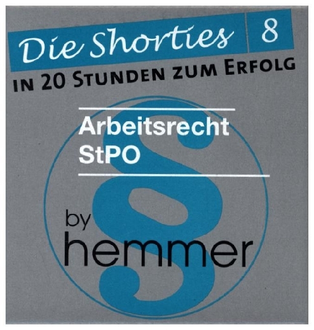 Cover: 9783968380094 | Shorties Box 8 - Arbeitsrecht/StPO | Karteikarten | Hemmer (u. a.)