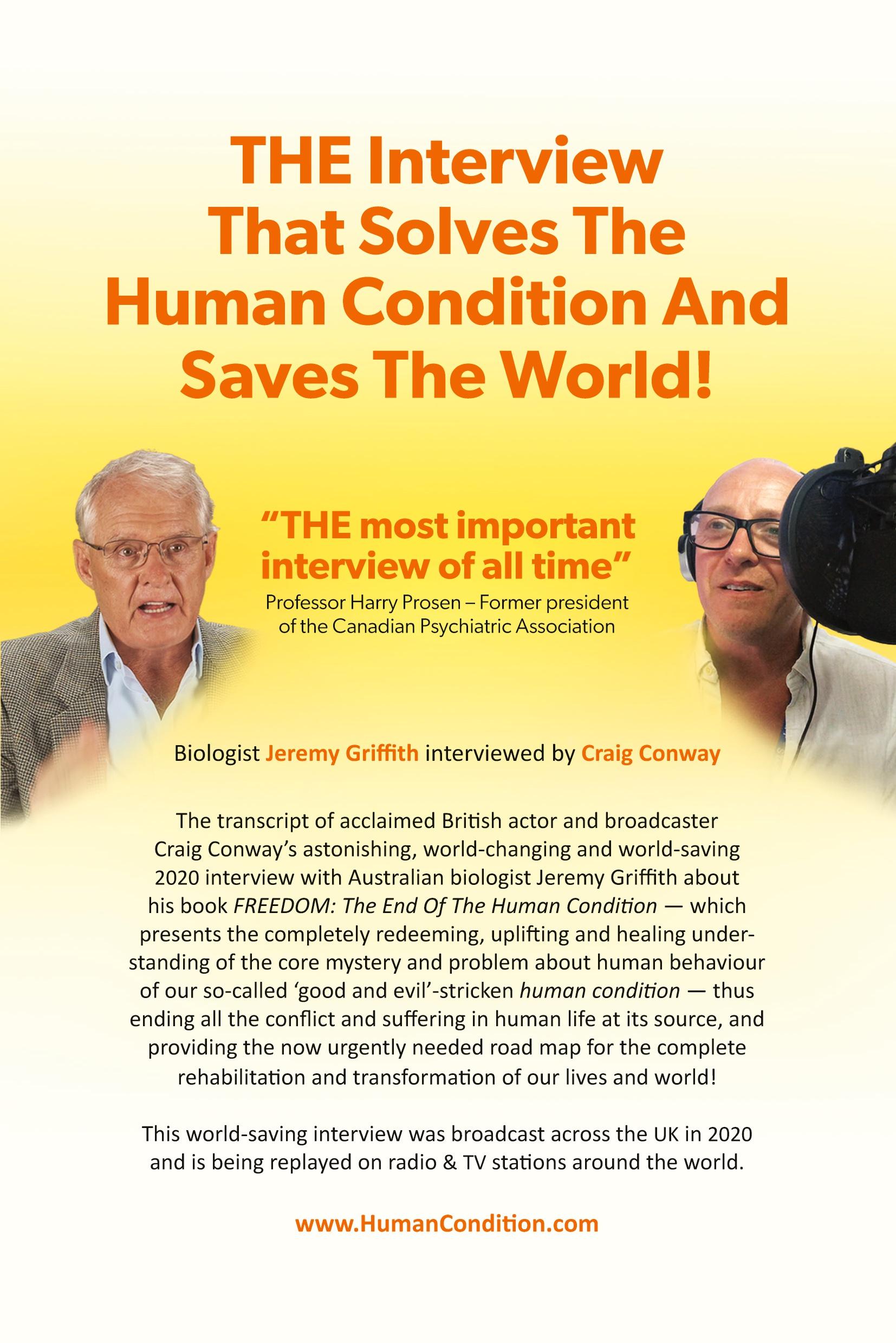 Cover: 9781741290561 | THE Interview That Solves The Human Condition And Saves The World!