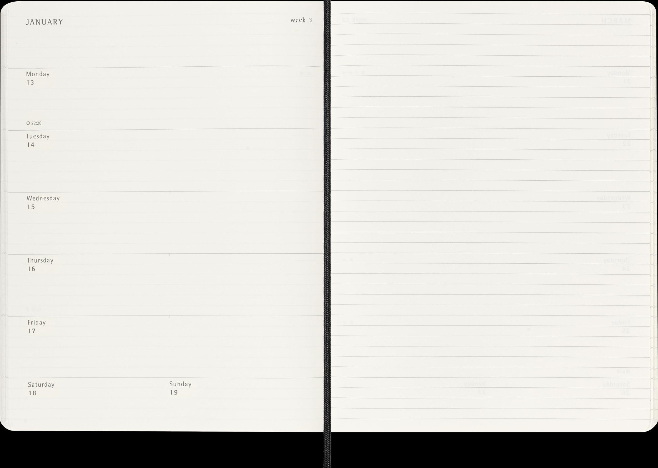 Bild: 8056999270681 | Moleskine 18 Monate Wochenkalender 2024/2025, XL, 1 Wo = 2 Seiten,...