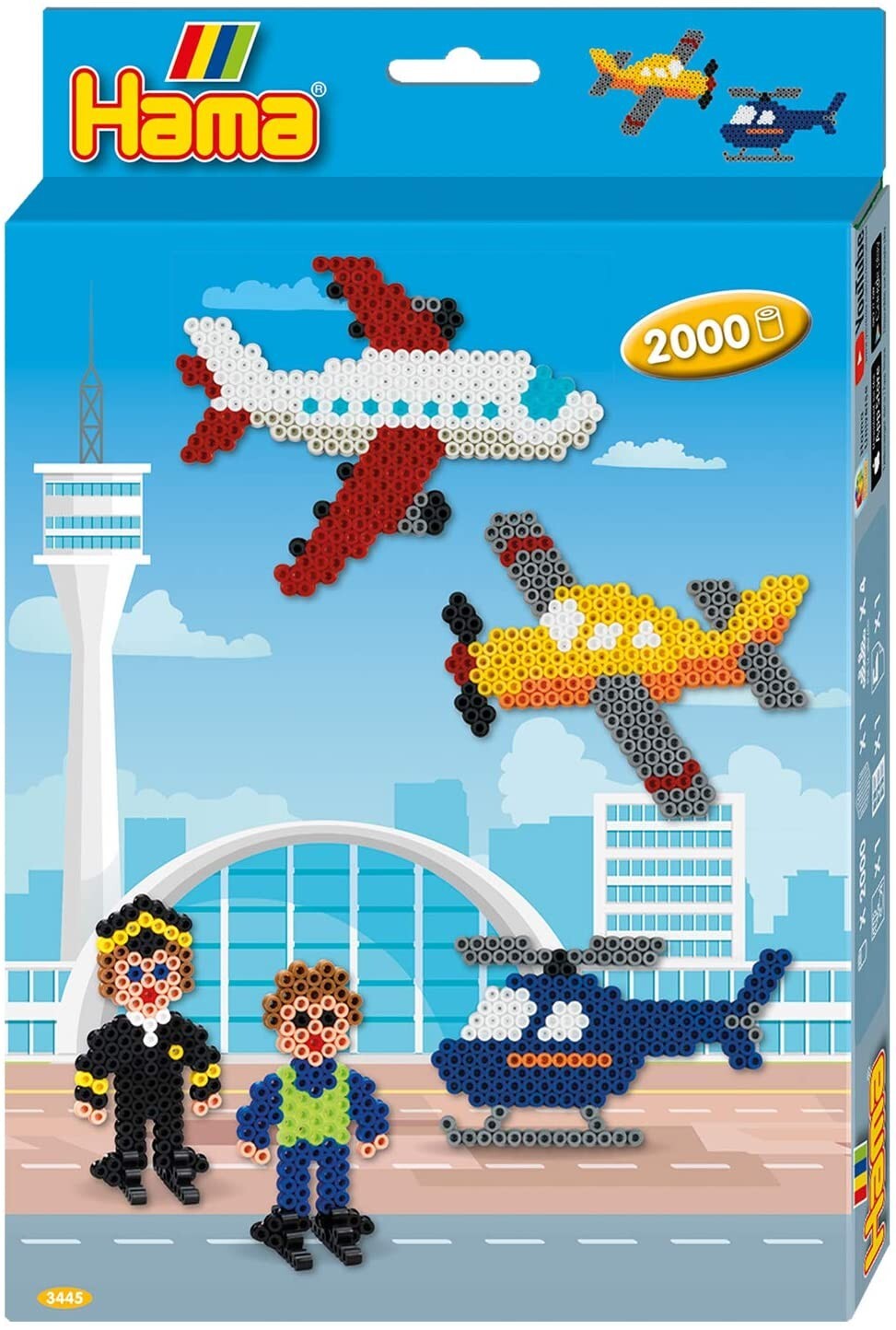 Cover: 28178034450 | Hama 3445 - Kleine Geschenkpackung Flughafen, Bügelperlen Midi, ca....