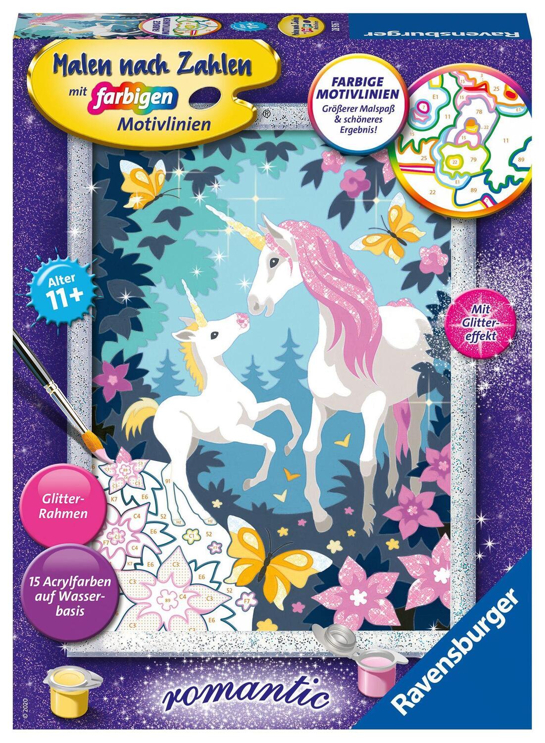 Cover: 4005556285167 | Ravensburger Malen nach Zahlen 28516 - Einhornmagie - Kinder ab 11...