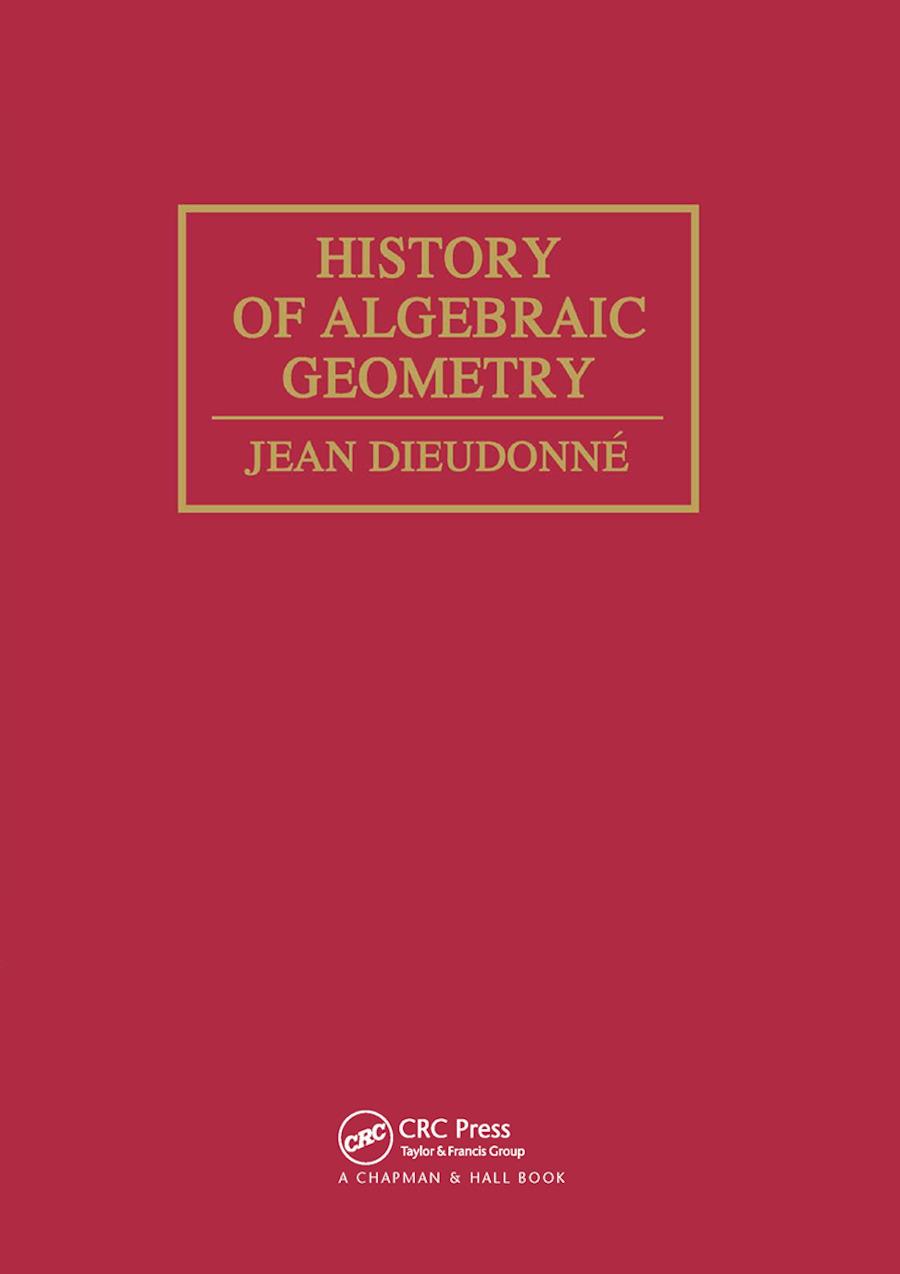 Cover: 9780367451707 | History Algebraic Geometry | Jean Dieudonné | Taschenbuch | Englisch