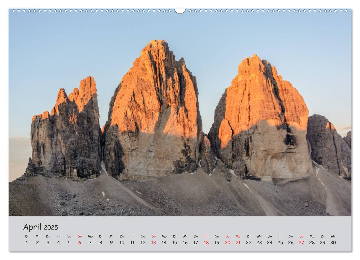 Bild: 9783435289721 | Wandern in den Dolomiten (Wandkalender 2025 DIN A2 quer), CALVENDO...