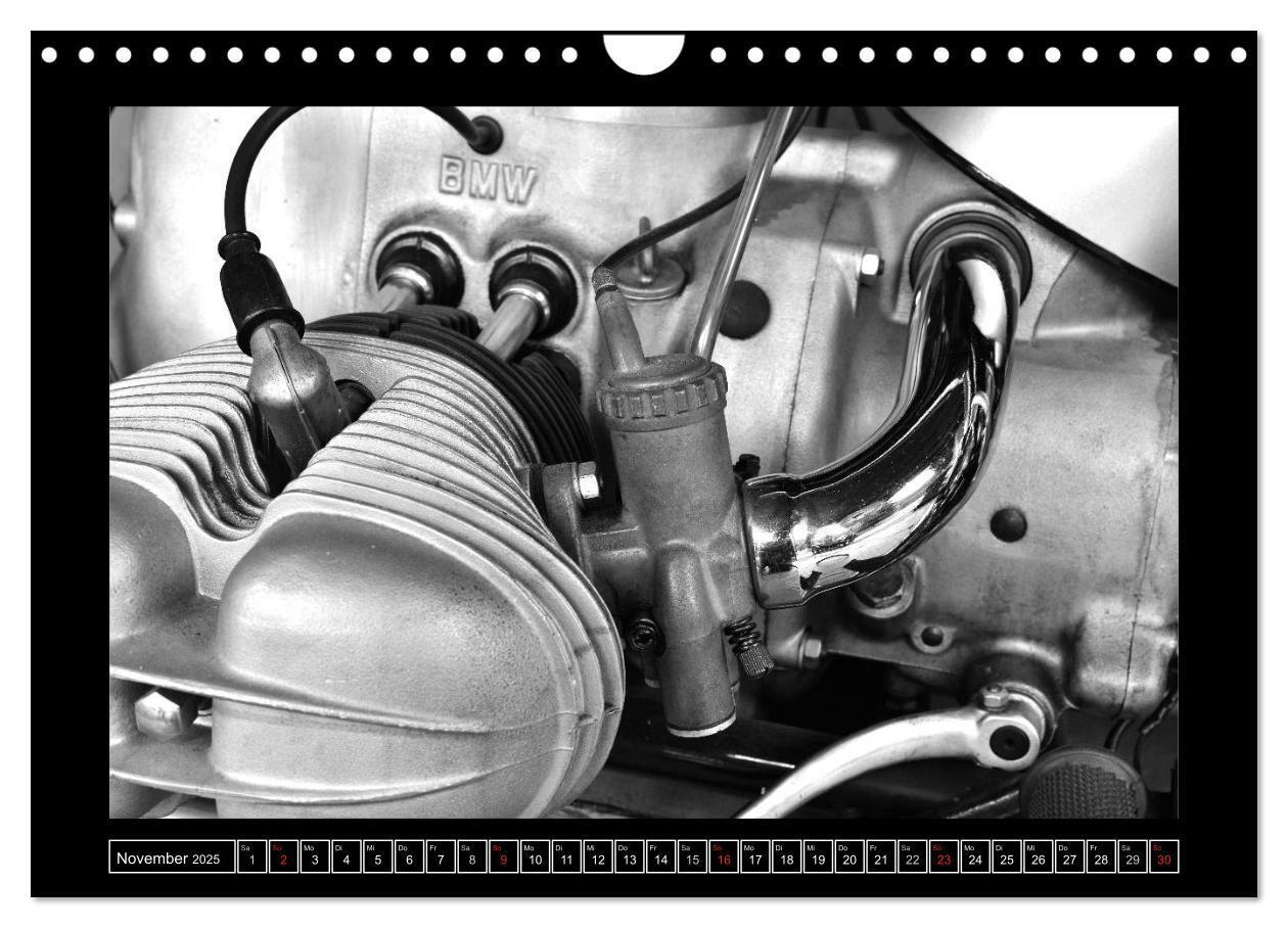 Bild: 9783435567034 | BMW R69S in schwarzweiss (Wandkalender 2025 DIN A4 quer), CALVENDO...