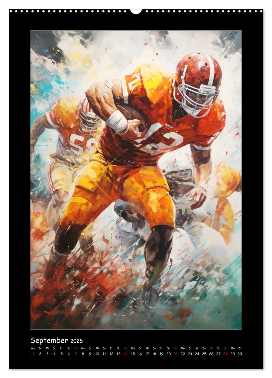 Bild: 9783435863730 | American Football. Paintings (Wandkalender 2025 DIN A2 hoch),...