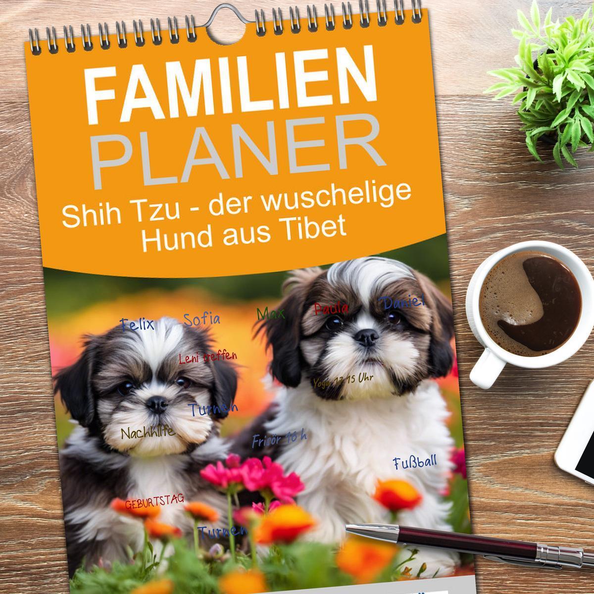 Bild: 9783457192917 | Familienplaner 2025 - Shih Tzu - der wuschelige Hund aus Tibet mit...