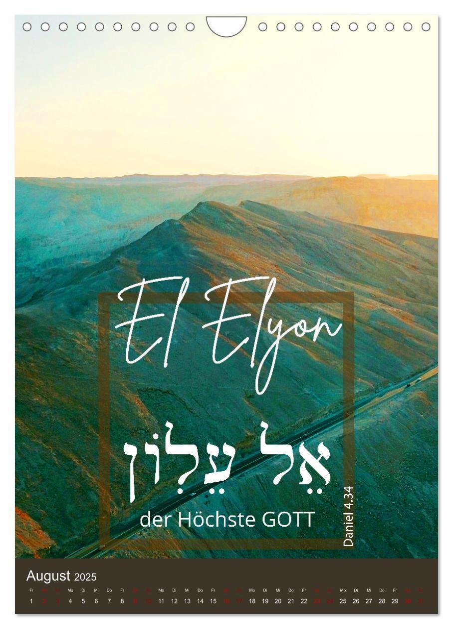 Bild: 9783435900565 | Israel und hebräische Namen Gottes (Wandkalender 2025 DIN A4 hoch),...