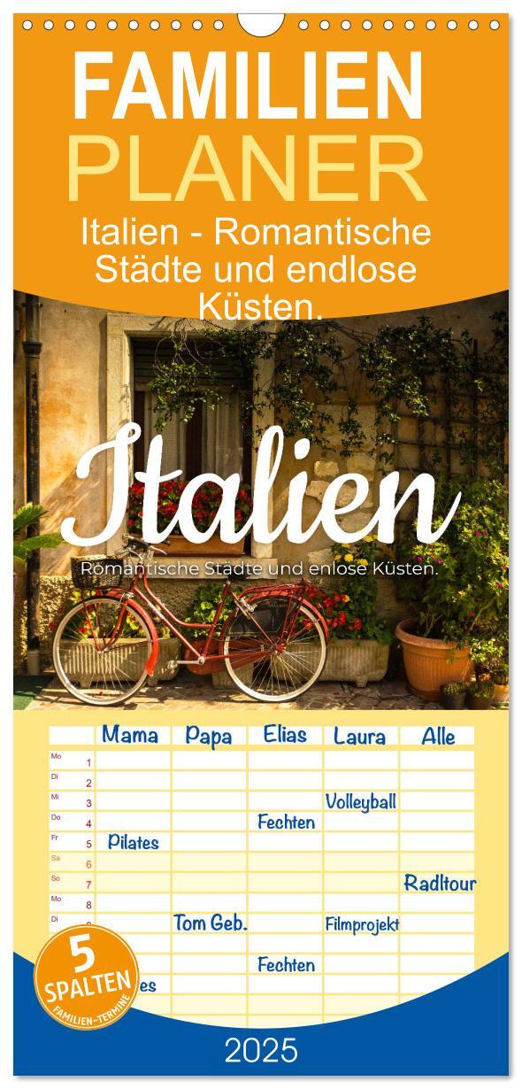 Cover: 9783457103555 | Familienplaner 2025 - Italien - Romantische Städte und endlose...