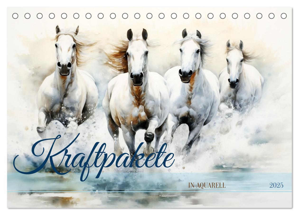 Cover: 9783435012961 | Kraftpakete in Aquarell (Tischkalender 2025 DIN A5 quer), CALVENDO...