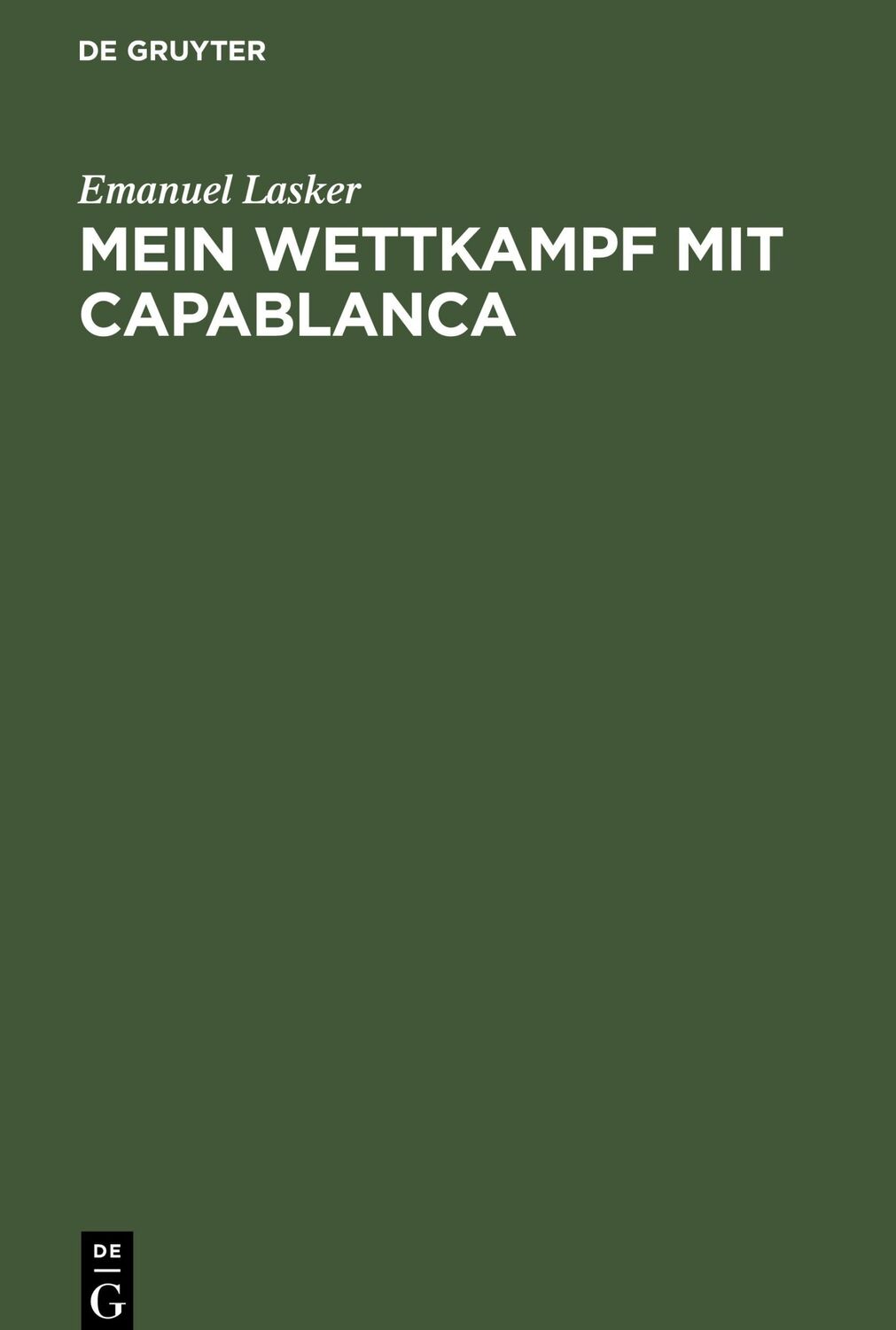 Cover: 9783112684993 | Mein Wettkampf mit Capablanca | Emanuel Lasker | Buch | Deutsch