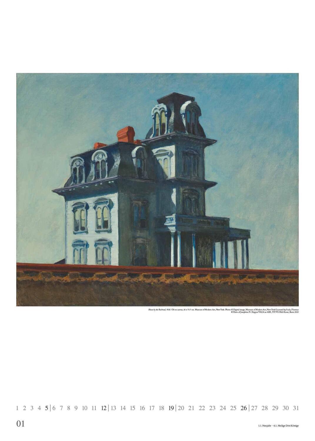 Bild: 4250809653259 | Edward Hopper 2025 - Kunst-Kalender - Poster-Kalender - 50x70 | 28 S.