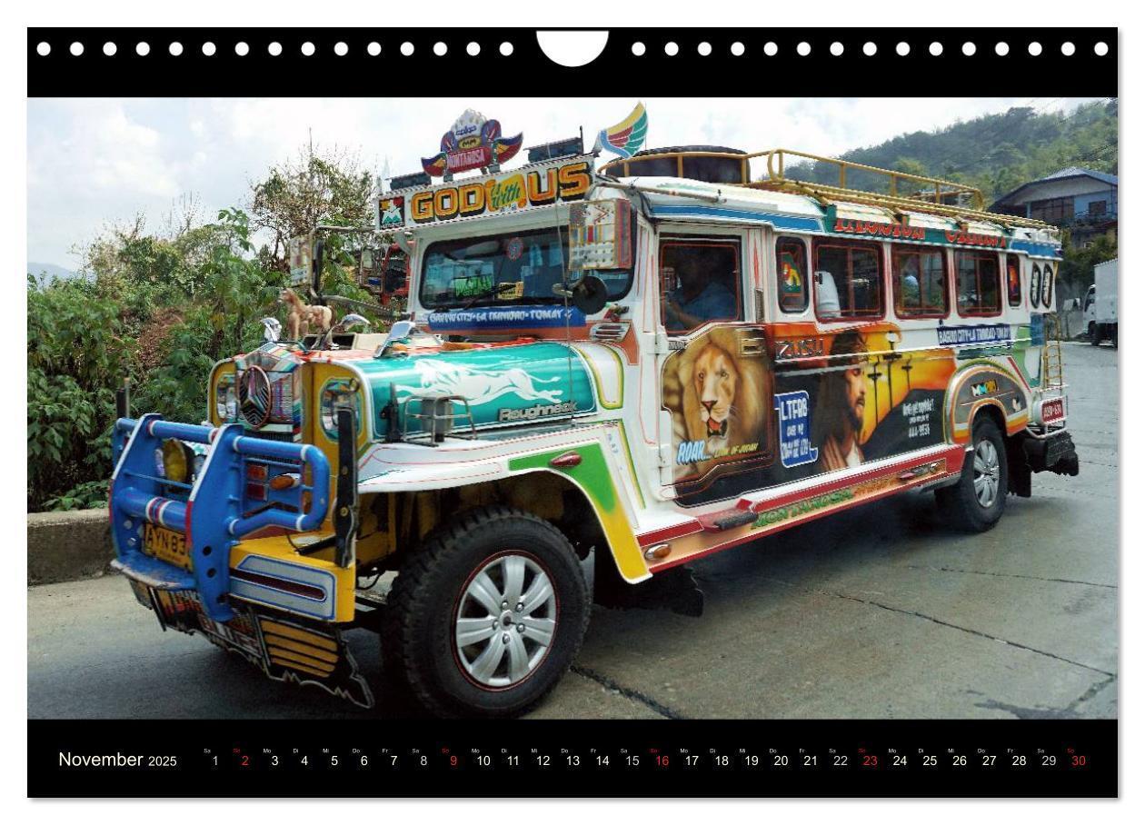 Bild: 9783435600502 | Jeepneys (Wandkalender 2025 DIN A4 quer), CALVENDO Monatskalender