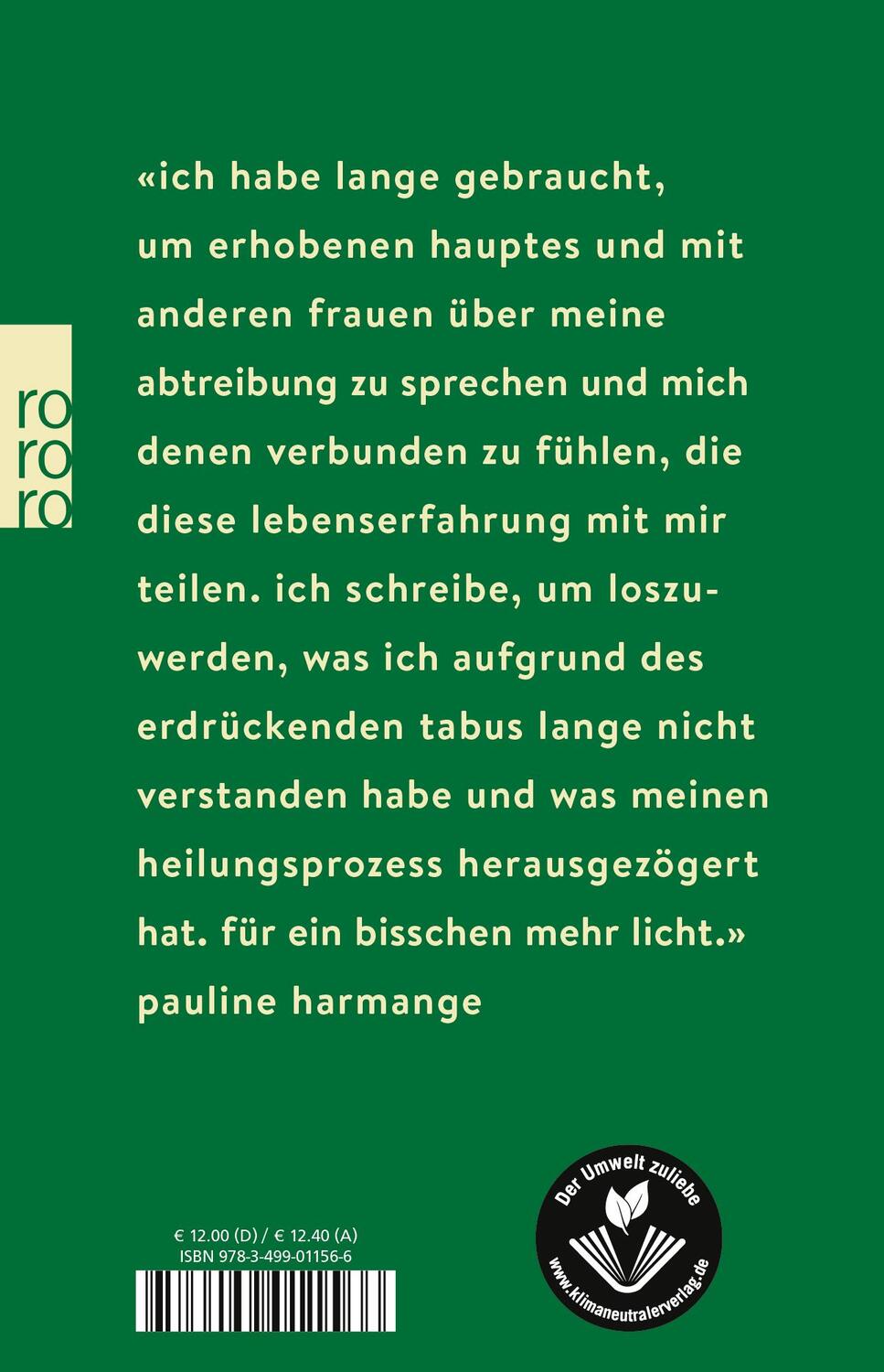 Rückseite: 9783499011566 | Ich muss darüber sprechen | Pauline Harmange | Buch | Deutsch | 2023