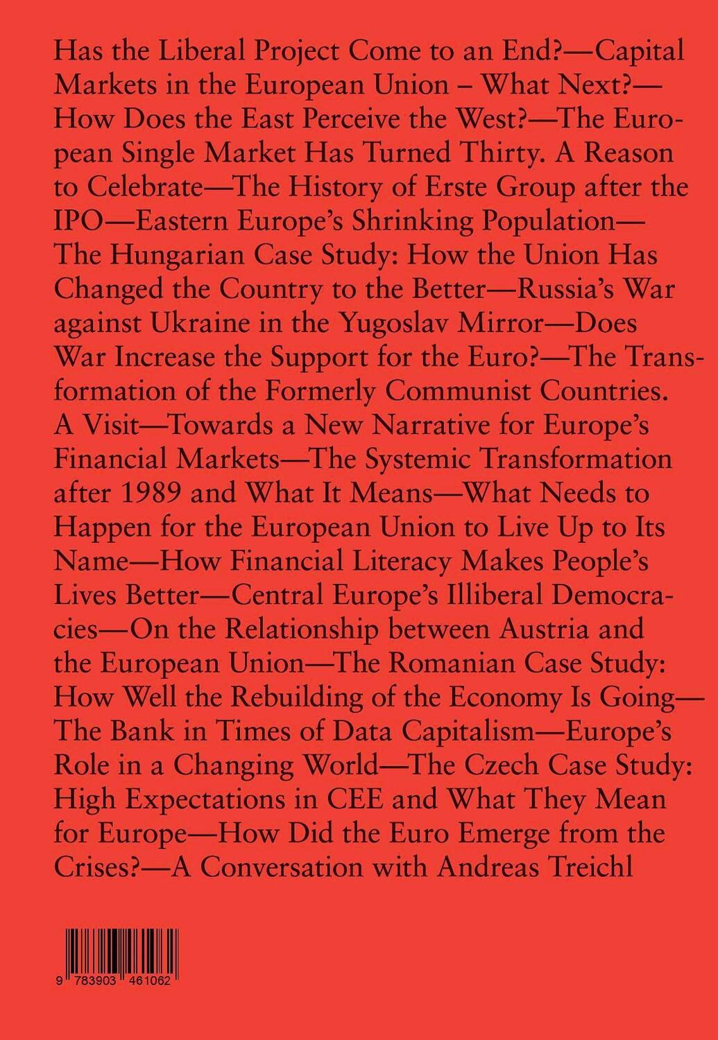 Rückseite: 9783903461062 | Lessons from Europe | 22 Essays on the Future of Our Continent | Buch