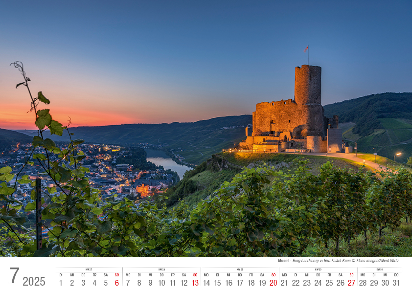 Bild: 9783965352117 | Mosel von Trier bis Koblenz 2025 Bildkalender A4 quer, spiralgebunden