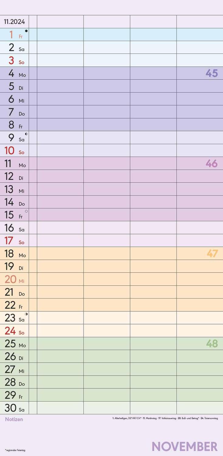 Bild: 4251732341336 | Familienplaner Farbenfroh mit 4 Spalten für 18 Monate 2025 -...
