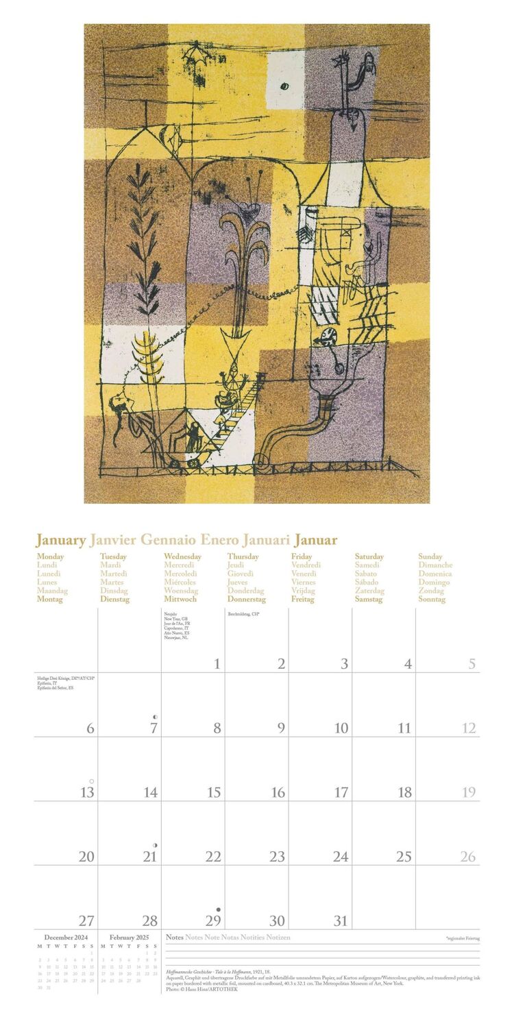 Bild: 4002725994141 | Paul Klee 2025 Broschürenkalender, 30x30cm, Wandkalender mit...