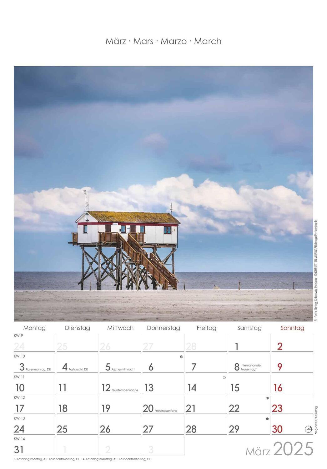 Bild: 4251732341152 | Norddeutschland 2025 - Bild-Kalender 23,7x34 cm - Regional-Kalender...