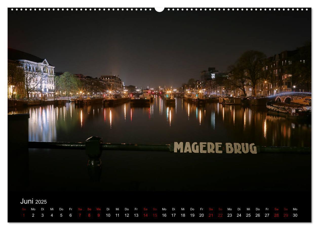 Bild: 9783435446117 | Nacht über Amsterdam (hochwertiger Premium Wandkalender 2025 DIN A2...