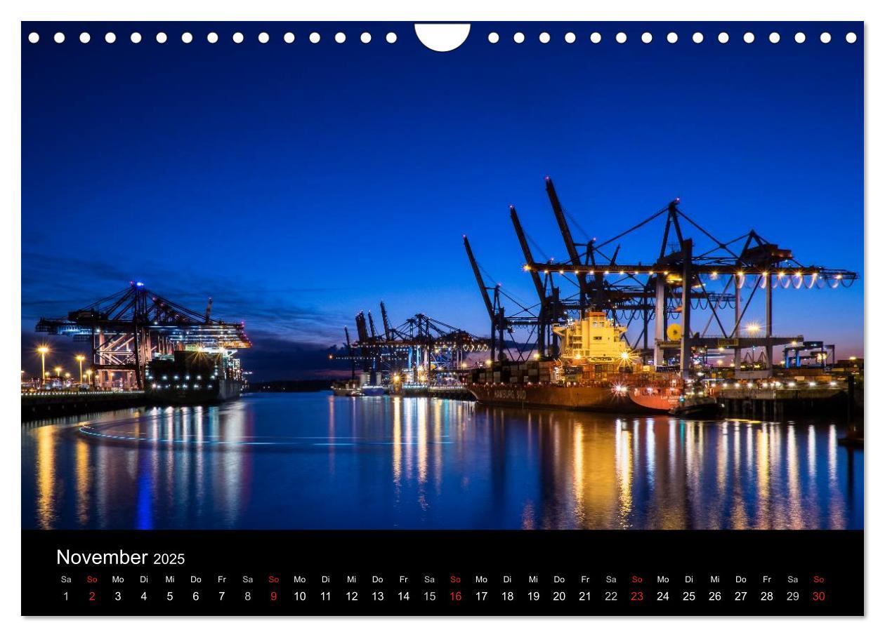 Bild: 9783435646708 | Der Hafen Hamburg bei Tag und Nacht (Wandkalender 2025 DIN A4...