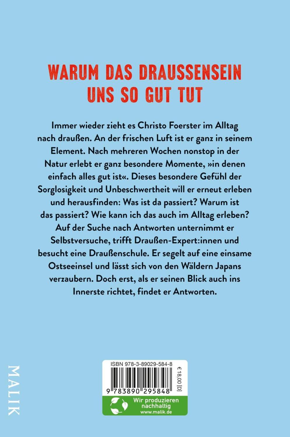 Rückseite: 9783890295848 | Am besten draußen | Christo Foerster | Taschenbuch | 240 S. | Deutsch