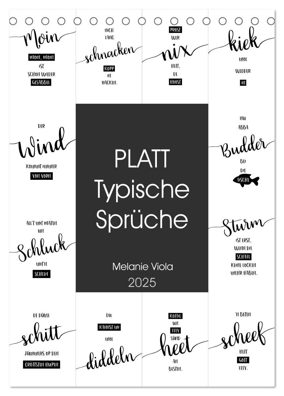 Cover: 9783435966998 | PLATT Typische Sprüche (Tischkalender 2025 DIN A5 hoch), CALVENDO...