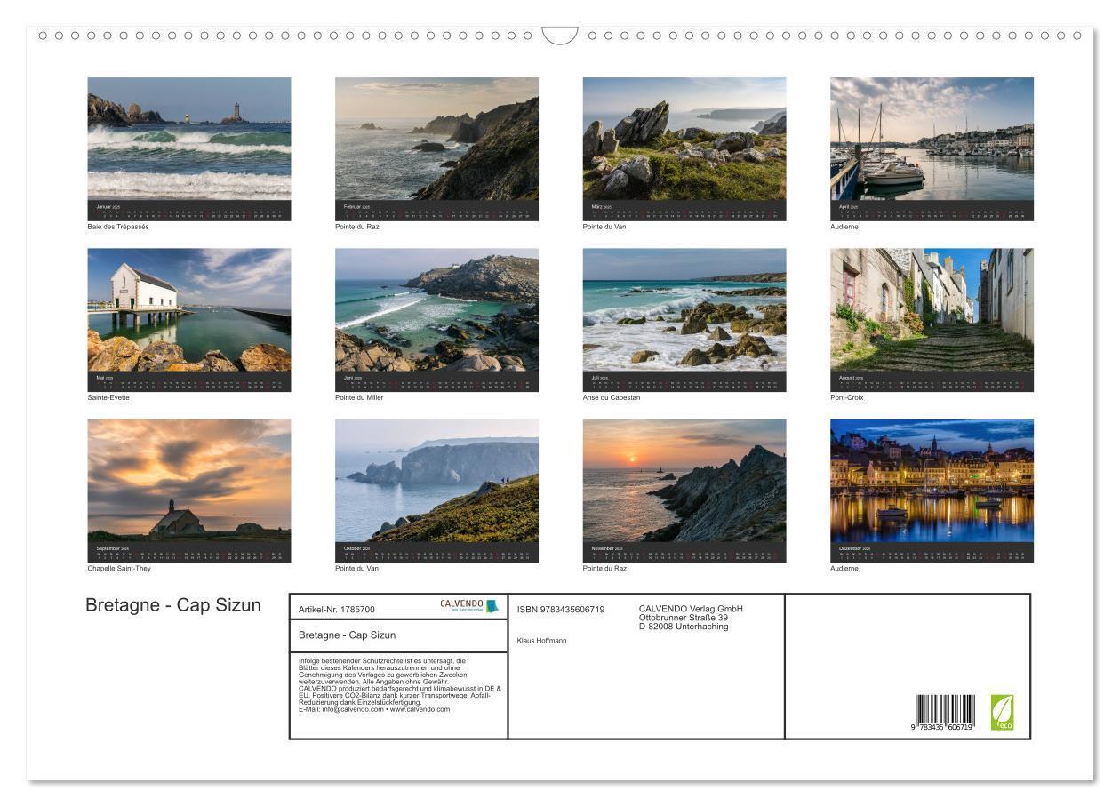 Bild: 9783435606719 | Bretagne - Cap Sizun (Wandkalender 2025 DIN A2 quer), CALVENDO...