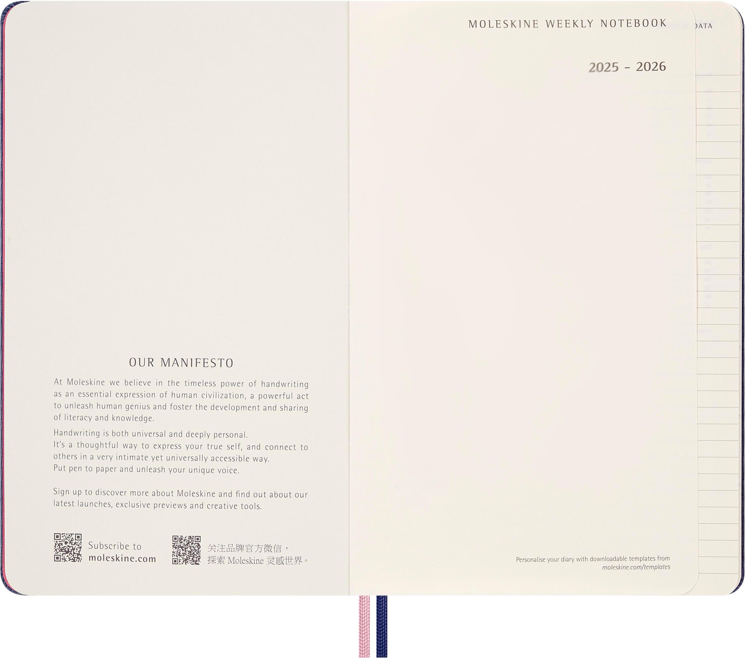 Bild: 8056999276225 | Moleskine Sakura 18 Monate Wochen Notizkalender 2025/2026, L/A5, 1...