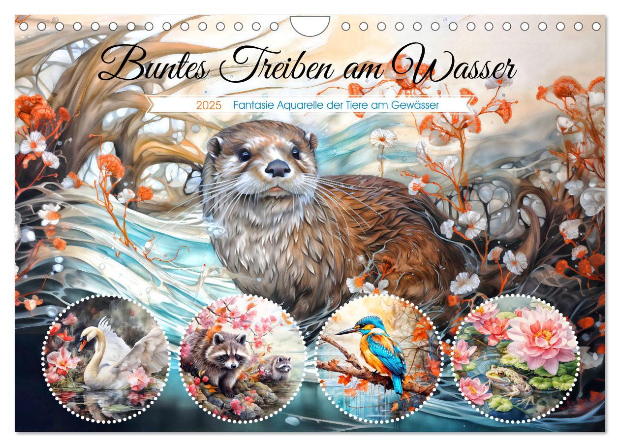 Cover: 9783383855788 | Buntes Treiben am Wasser - Fantasie Aquarelle der Tiere am Gewässer...